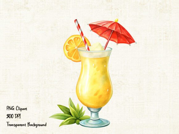 Bring the Beach to Your Desktop: Tropical Summer Drink PNG Clipart