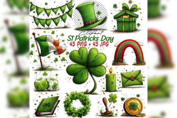 Capturing Irish Charm with a Whimsical St Patrick Clipart Set