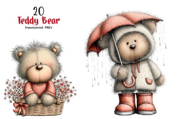 Charming Teddy Bear Nursery Clipart for Creative Projects