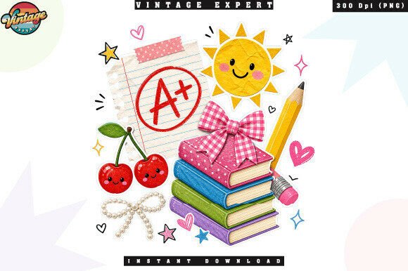 Girly Teacher School Patchwork PNG: A Designer's Take