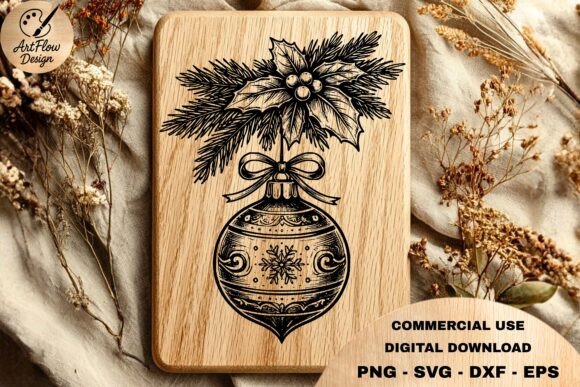 Holly Ornament Pine SVG: A Festive Design Asset
