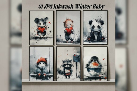 Inkwash Winter Baby Animals: A Soft Touch for Seasonal Design