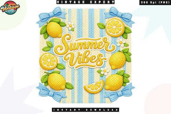 Summer Vibes Lemon Crochet Yarn PNG: A Design Asset for Cozy Charm