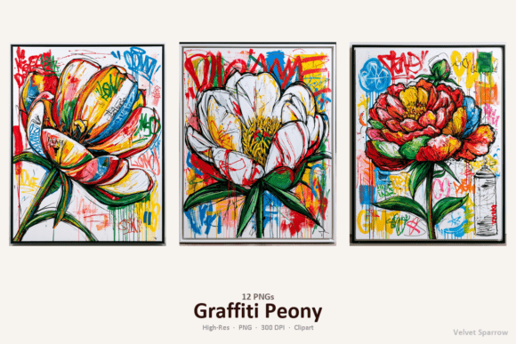 Unleash Your Creativity with Graffiti Peony Graphics