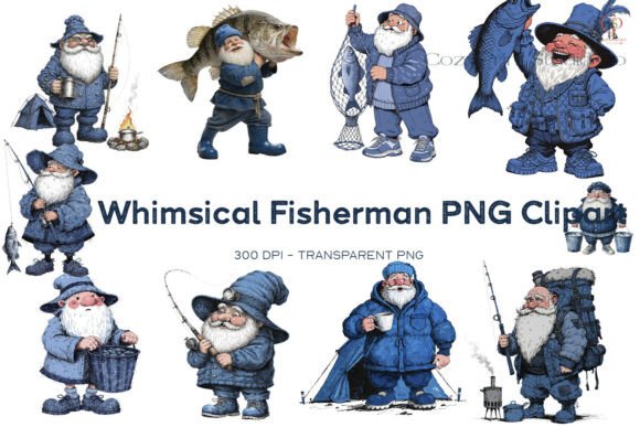 Whimsical Fisherman PNG Clipart Bundle: A Designer's Guide