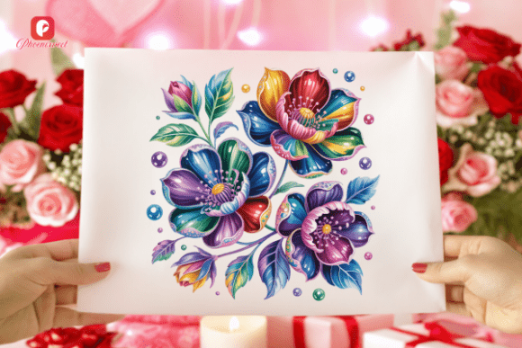 Whimsical Rainbow Fantasy Flower PNG: A Burst of Digital Magic